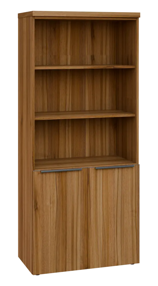 SIN 5 - 8DN3 kancelářská skříň, 2-dveřová/nika, 1820x800x400, ořech světlý